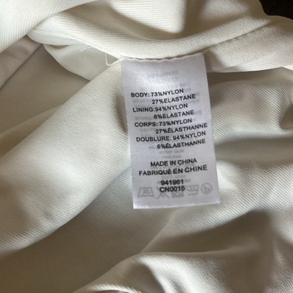 NWT HOUSE OF HARLOW 1960 Cream Off White High Neck Ribbed Bodysuit XS Revolve - Picture 9 of 11